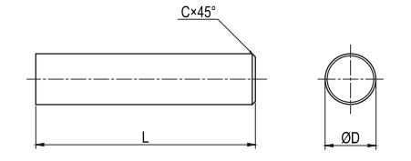 Eine gezogene Hartmetallstabs mit Fase