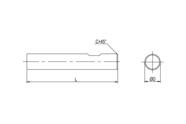Eine gezogene Hartmetallstabs mit Fase und Weldon