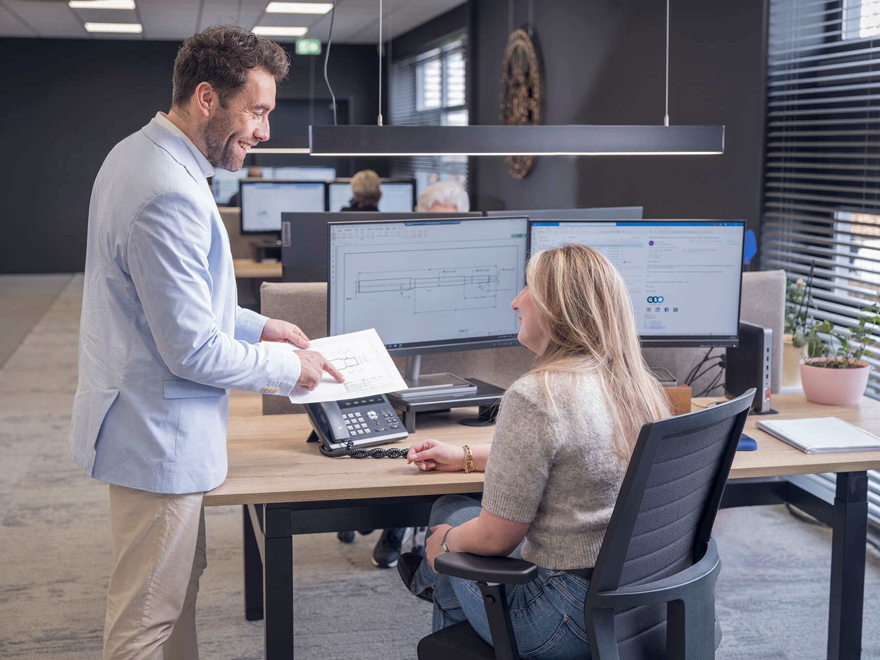 Grinding order coming in at the orderdesk